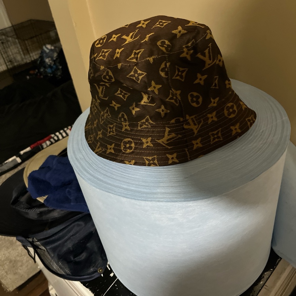 Louis Vuitton Brown and Gold Monogram Bucket Hat
